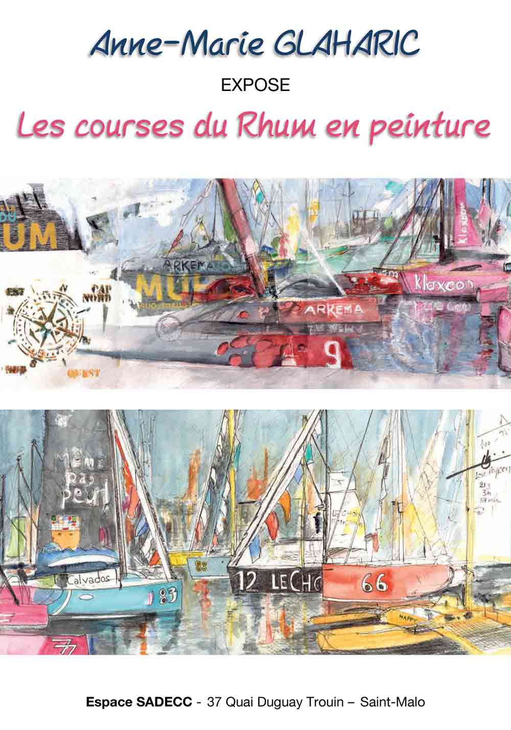 Anne-Marie Glaharic expose ses carnets de la route du Rhum 2018