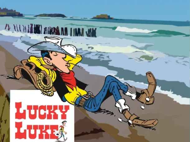 expo du cowboy Lucky Luke a saint-malo