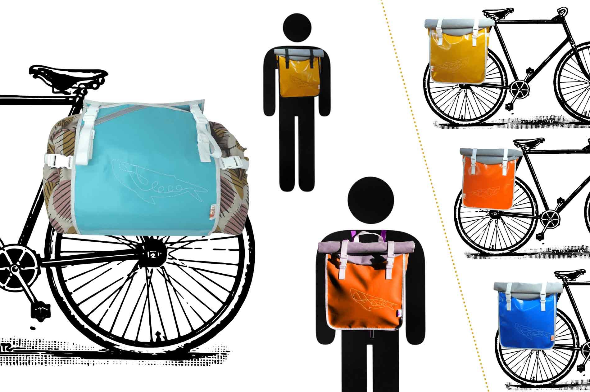 sac-a-dos transformable en sacoche vélo